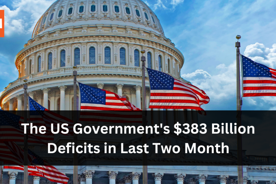 The US Government's $383 Billion Deficits in Last Two Month
